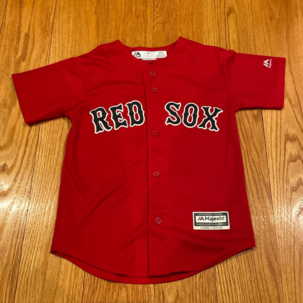 Kids’ Red Sox Button Down “Cool Base” Benintendi Shirt